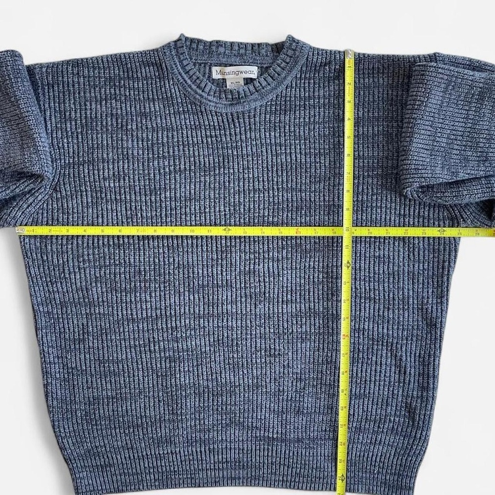 Munsingwear Men’s Grey Blend Acrylic Knit Cozy Grandpa Sweater XL - Picture 4 of 5